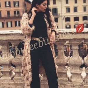 zara sequin fringe jacket